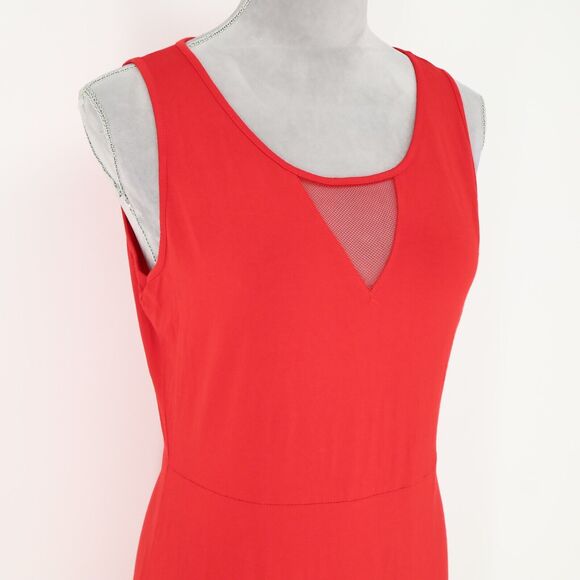 Vince Camuto Dress Womens Medium Red Maxi Stretch Knit Sleeveless Beach Resort - Picture 7 of 12